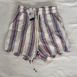 Lea & Viola Striped Shorts in Red, Blue, and White